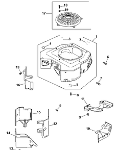 Blower Housing And Baffles Diagram and Parts List for Z-FORCE60 53AA5BBJ-53AA5BBJ710 Cub Cadet Lawn Tractor